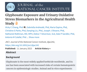 JNIC paper on oxidative stress in the Agricultural Health Study